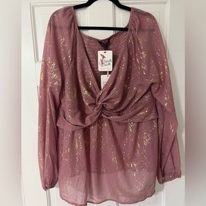 Perfectly Priscilla Pink/Gold Top